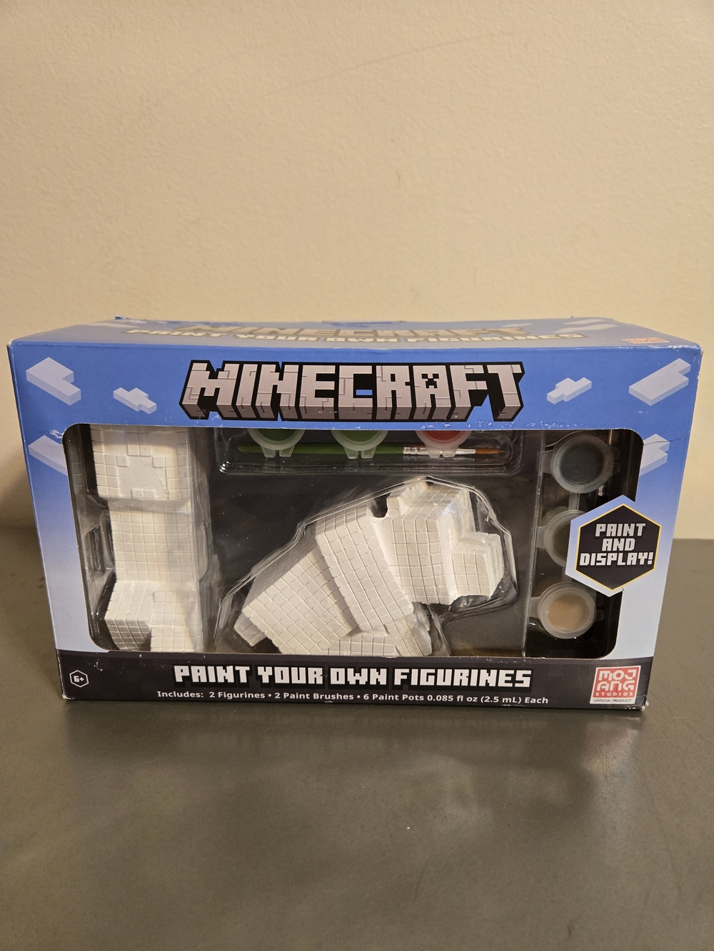 Brand New Minecraft Paint Your Own Figurines Craft Kit